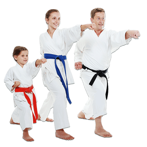 Martial Arts Lessons for Families in Manahawkin NJ - Man and Daughters Family Punching Together
